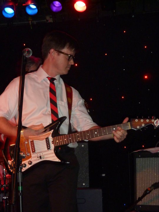 Naftel rips into his 1968 Teisco ET-230 "Sharkfin" at the Buzz Killington's first show, June 2011