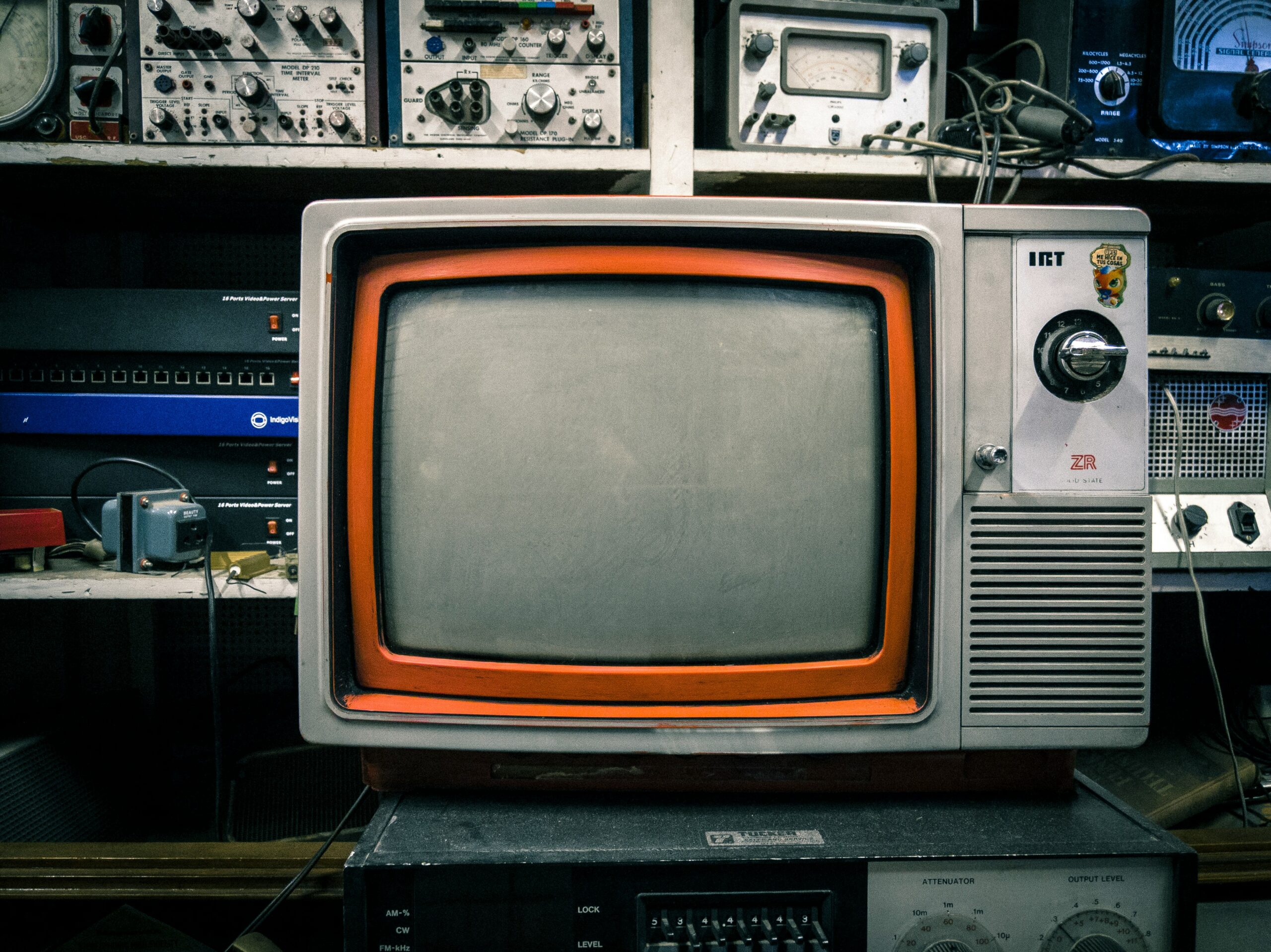 an old television set