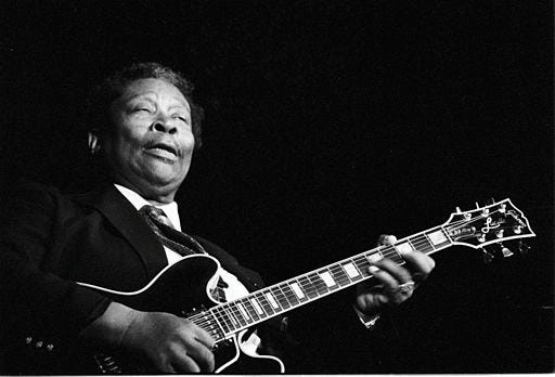 B.B. King plays his Gibson ES-335, Lucille